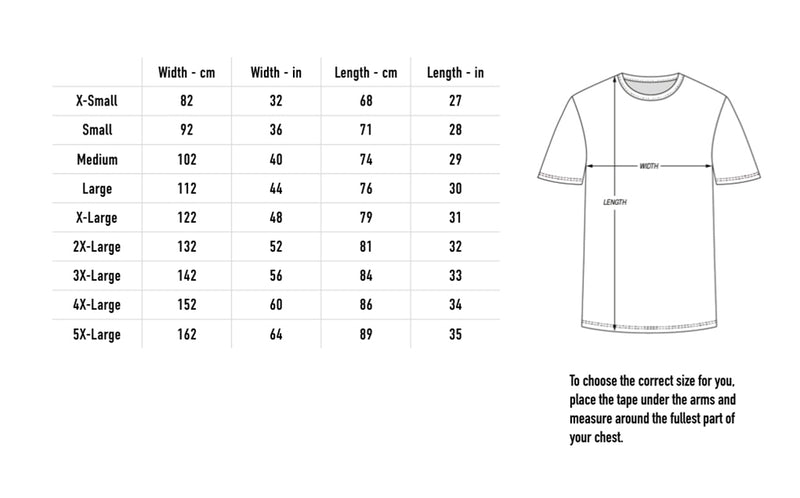 Size chart for I Found Myself Tee - Black
